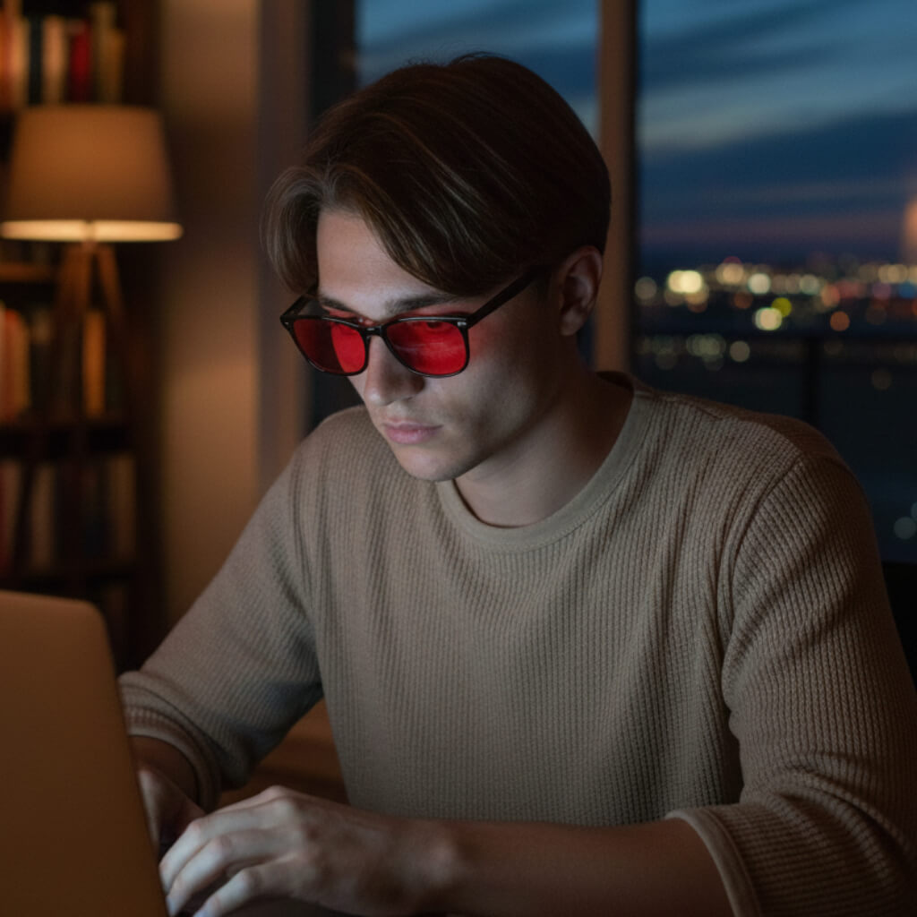 Červené brýle Lookszone